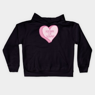 Personal Cat Servant Pink Love Heart Kids Hoodie